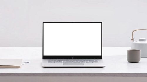 layar laptop putih